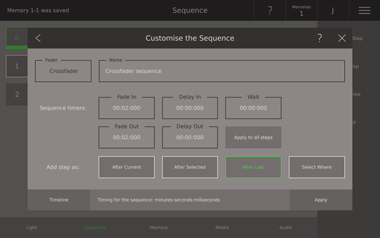 sequence customise